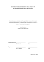 Homoeopathic similimum treatment on haemorrhoids during pregnancy