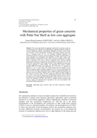 Mechanical properties of green concrete with Palm Nut Shell as low cost aggregate