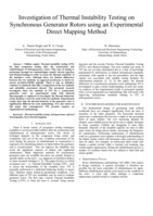 Investigation of thermal instability testing on synchronous generator rotors using an experimental direct mapping method