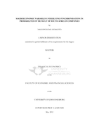 Macroeconomic variables underlying synchronisation in probabilities of default of South African companies