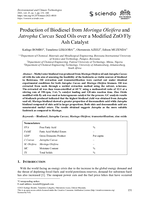 Production of Biodiesel from Moringa Oleifera and Jatropha Curcas Seed Oils over a Modified ZnO/Fly Ash Catalyst