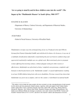 Are we going to stand by and let these children come into the world? : the impact of the Thalidomide disaster in South Africa, 1960-1977