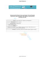 Analyzing the extents (size and shape) of Lake Basaka Expansion (Main Ethiopian Rift Valley) Using RS and GIS