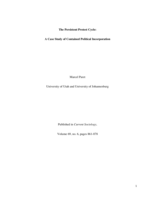 The persistent protest cycle : A case study of contained political incorporation