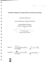 The effect of Maltineem® (Azadirachta indica leaf extract) on psoriasis