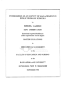 Fundraising as an aspect of management in public primary schools