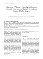 Influence of 21st Century technology on learners’ academic performances : adaptable strategies on control of online gadgets