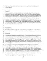 Ubuntu philosophy and the consensus regarding incidental findings in genomic research : a heuristic approach