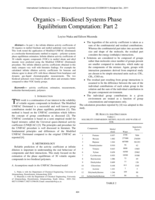 Organics-biodiesel systems phase equilibrium computation : part 2
