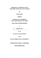 Frequency domain tests for the constancy of a mean
