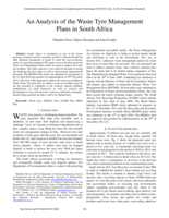 An analysis of the waste tyre management plans in South Africa