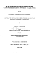 Die militêre drakrag van 'n landsekonomie : 'n strategiese ontleding met fokus op Suid-Afrika
