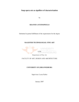 Soap opera sets as signifiers of characterization