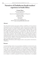 Narratives of Zimbabwean female teachers’  experience in South Africa