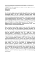 Influence of entrepreneurship learning modes on entrepreneurial intentions of science based students
