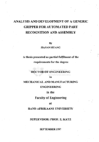 Analysis and development of a generic gripper for automated part recognition and assembly