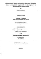 Expression of Hsp70 and survival of human peripheral blood monocytes in response to in vitro exposure to Mycobacterium tuberculosis