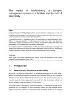 The impact of implementing a transport management system on a fertiliser supply chain: a case study