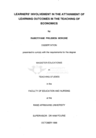 Learners' involvement in the attainment of learning outcomes in the teaching of economics