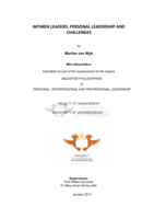 Women leaders, personal leadership and challenges