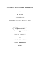 Effectiveness of employee assistance programmes after organisational downsizing