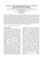 Adsorption, kinetic and thermodynamic study of Al, Mn and Fe adsorption with natural attapulgite