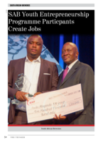 Sab youth entrepreneurship programme particpants create jobs