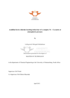 Acidified ferric chloride leaching behaviour of a complex Ni – Cu matte at atmospheric pressure