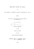 One-act plays in Zulu