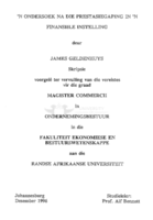 'n Ondersoek na die prestasiegaping in 'n finansiële instelling