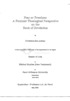 Fear of freedom : a feminist theological perspective on the book of Revelation