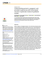 Understanding women's, caregivers', and providers' experiences with home-based records : A systematic review of qualitative studies