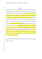 Attitude to ambiguity as a predictor of analytic thinking