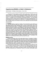 Experiencing wildlife on safari in Botswana
