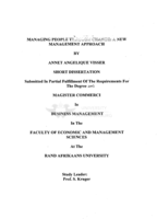 Managing people through change : a new management approach