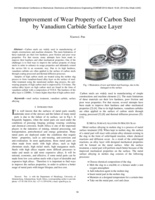 Improvement of wear property of carbon steel by vanadium carbide surface layer