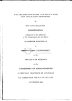 A secure steganographic file system with non-duplicating properties