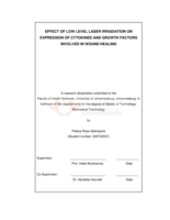 Effect of low level laser irradiation on expression of cytokines and growth factors involved in wound healing