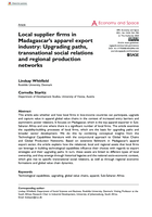 Local supplier firms in Madagascar’s apparel export industry : Upgrading paths, transnational social relations and regional production networks