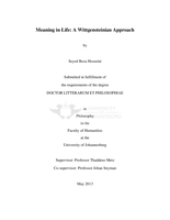 Meaning in life : a Wittgensteinian approach