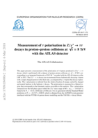 Measurement of τ polarisation in Z/γ∗ → ττ decays in proton–proton collisions at √s = 8 TeV with the ATLAS detector