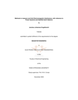 Methods to measure and limit electromagnetic interference, with reference to power systems and satellite earth stations
