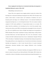 Science mapping the knowledge base in educational leadership and management : a longitudinal bibliometric analysis, 1960 to 2018