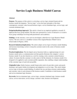 Service logic business model canvas