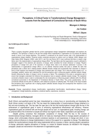 Perceptions: a critical factor in transformational change management – lessons from the Department of Correctional Services of South Africa