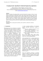 Grouping genetic algorithm for industrial engineering applications
