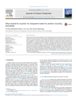 What should be recycled : an integrated model for product recycling desirability
