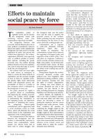 Efforts to maintain social peace by force