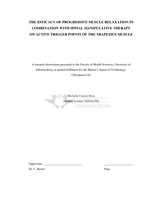 The efficacy of progressive muscle relaxation in combination with spinal manipulative therapy on active trigger points of the trapezius muscle