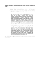 Imagining the diaspora vote from Zimbabweans abroad : electronic voting or postal voting?